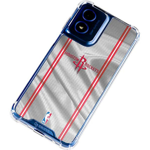NBA Houston Rockets Home Jersey Moto G 5G (2024) Clear Case